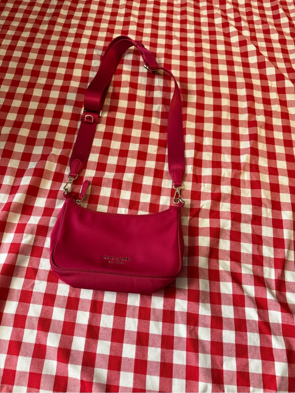 kate spade Fuchsia Shoulder Bag with Adjustable Strap